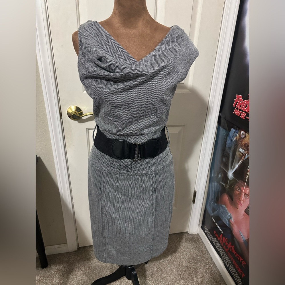 XOXO Herringbone Patterned Dress